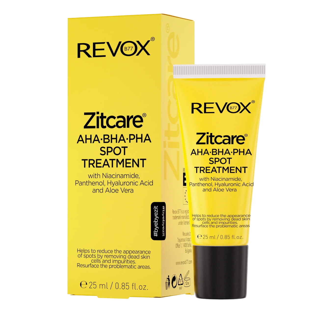 Revox B77, Zitcare, AHA/BHA/PHA, Mot blemmor, Lokal behandlingskräm, För akne och blemmor, För ansiktet, 25 ml