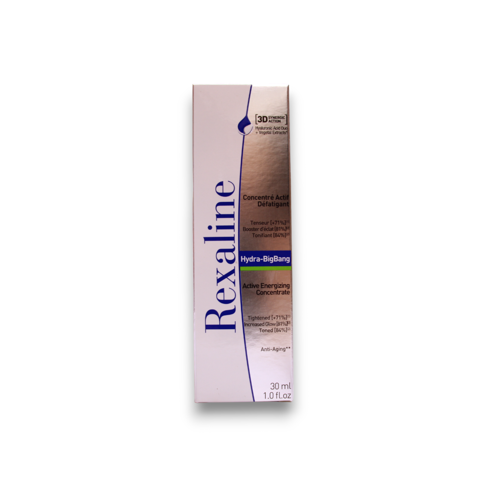Rexaline, 3D Hydra Bigbang, Hyaluronsyra, Revitalisering, Dag & Natt, Serum, För ansiktet, 30 ml