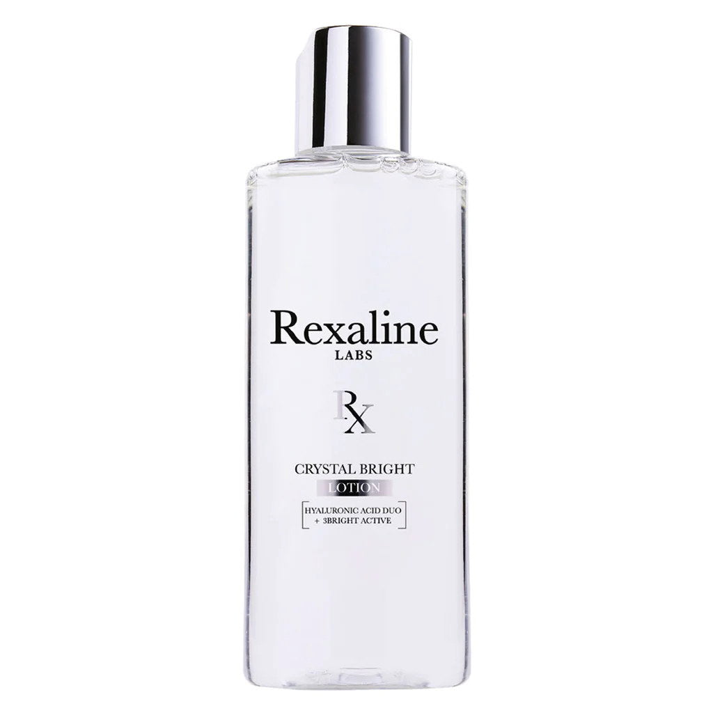 Rexaline, Crystal Bright, Hyaluronsyra + 3 ljusa aktiva ingredienser, Belyst, Exfolierande lotion, 150 ml