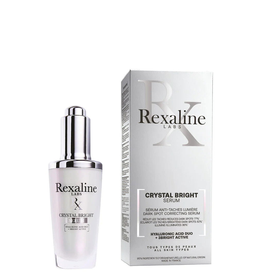 Rexaline, Crystal Bright, Hyaluronsyra + 3 ljusa aktiva ingredienser, Belyst, Serum, För ansiktet, 30 ml