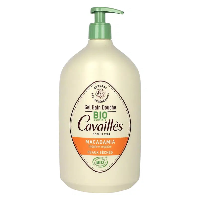 Roge Cavailles, Bio, Makadamia, Regenerering, Duscholja, För torr hud, 1000 ml