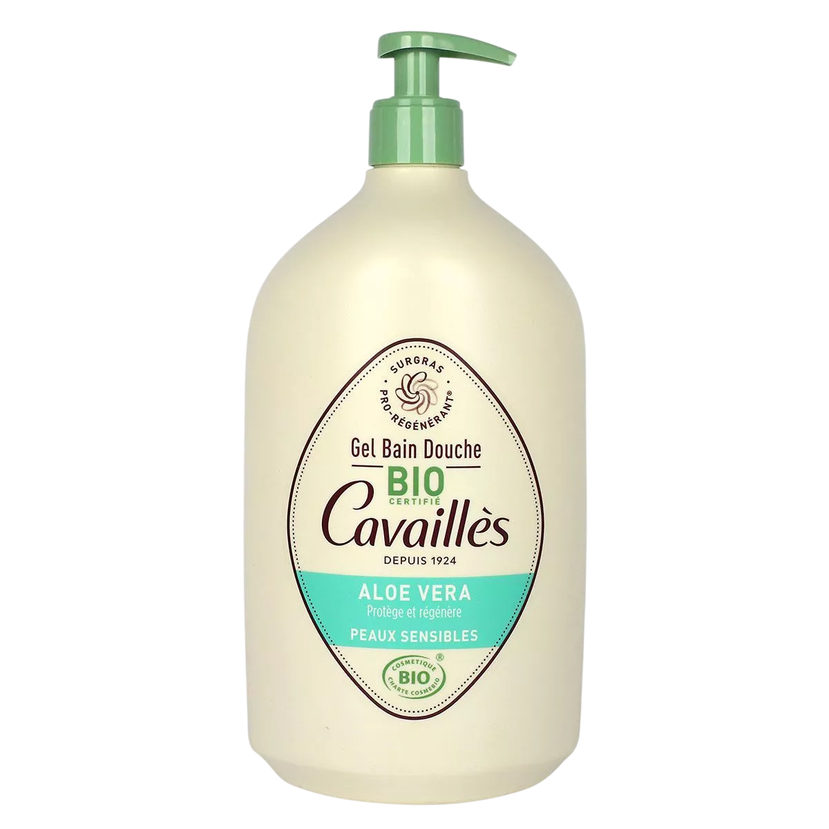 Roge Cavailles, Roge Cavailles, Aloe Vera, Regenerering, Duschgel, För känslig hud, 1000 ml