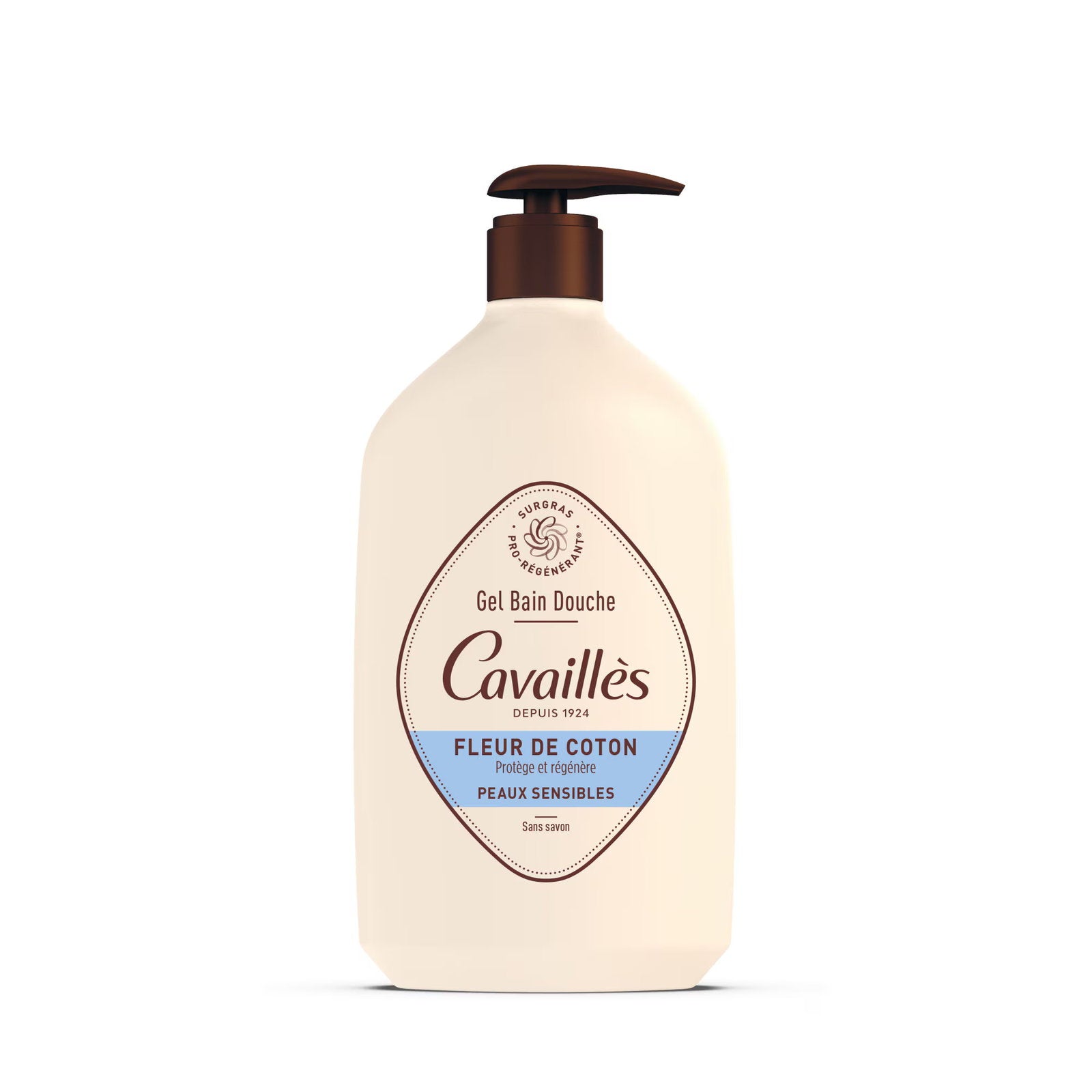 Roge Cavailles, Roge Cavailles, Cotton Flower, Regenerering, Duschgel, För känslig hud, 1000 ml