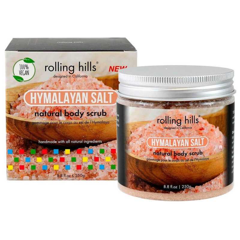 Rolling Hills, Himalayan Salt, Eliminerar orenheter, Kroppsskrubb, 250 g