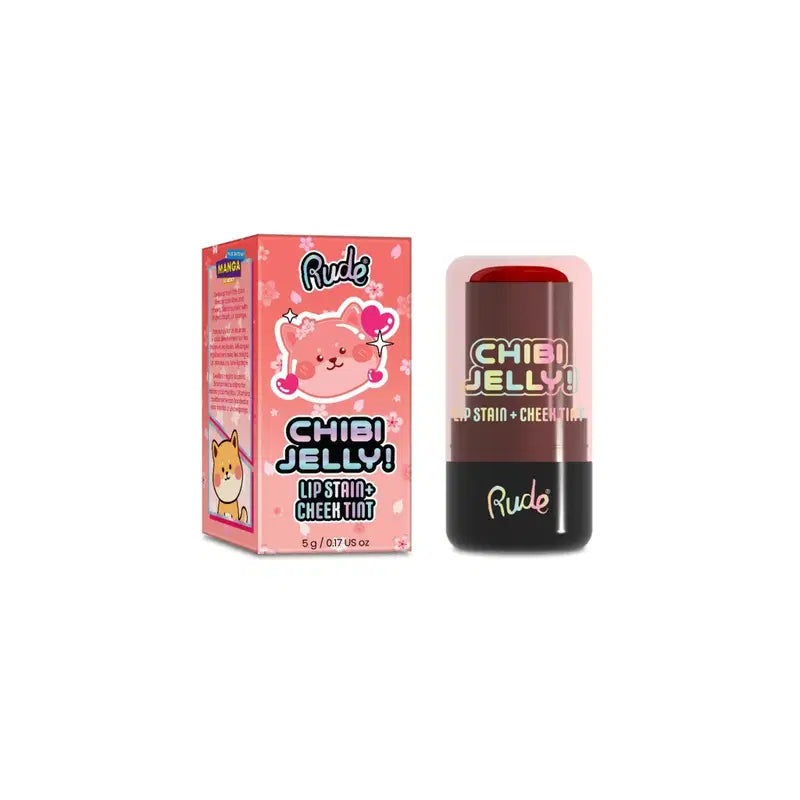 Rude Cosmetics, Chibi Jelly, Läpp- och kindbalsam 2-i-1, Momo, 5 g