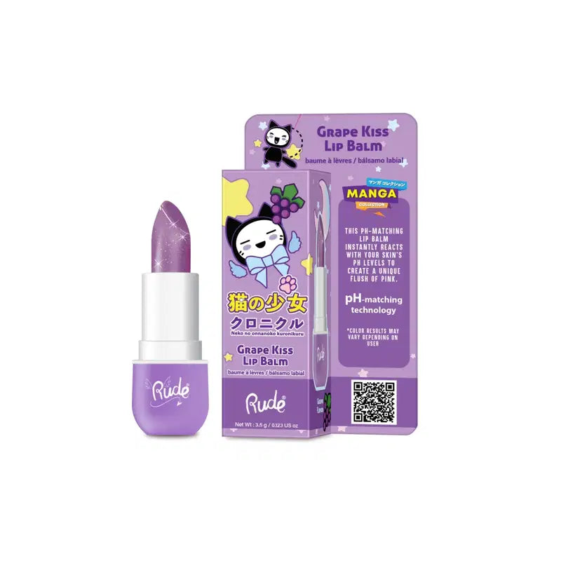 Rude Cosmetics, Grape Kiss, Återfuktande, Läppbalsam, 3.5 ml