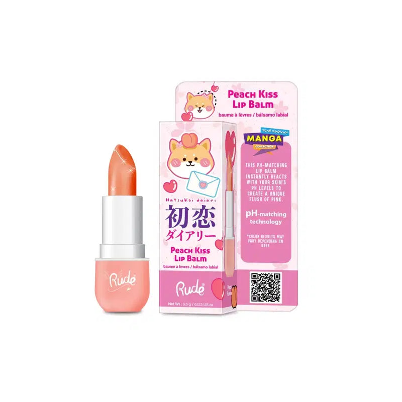 Rude Cosmetics, Peach Kiss, Återfuktande, Läppbalsam, 3.5 ml