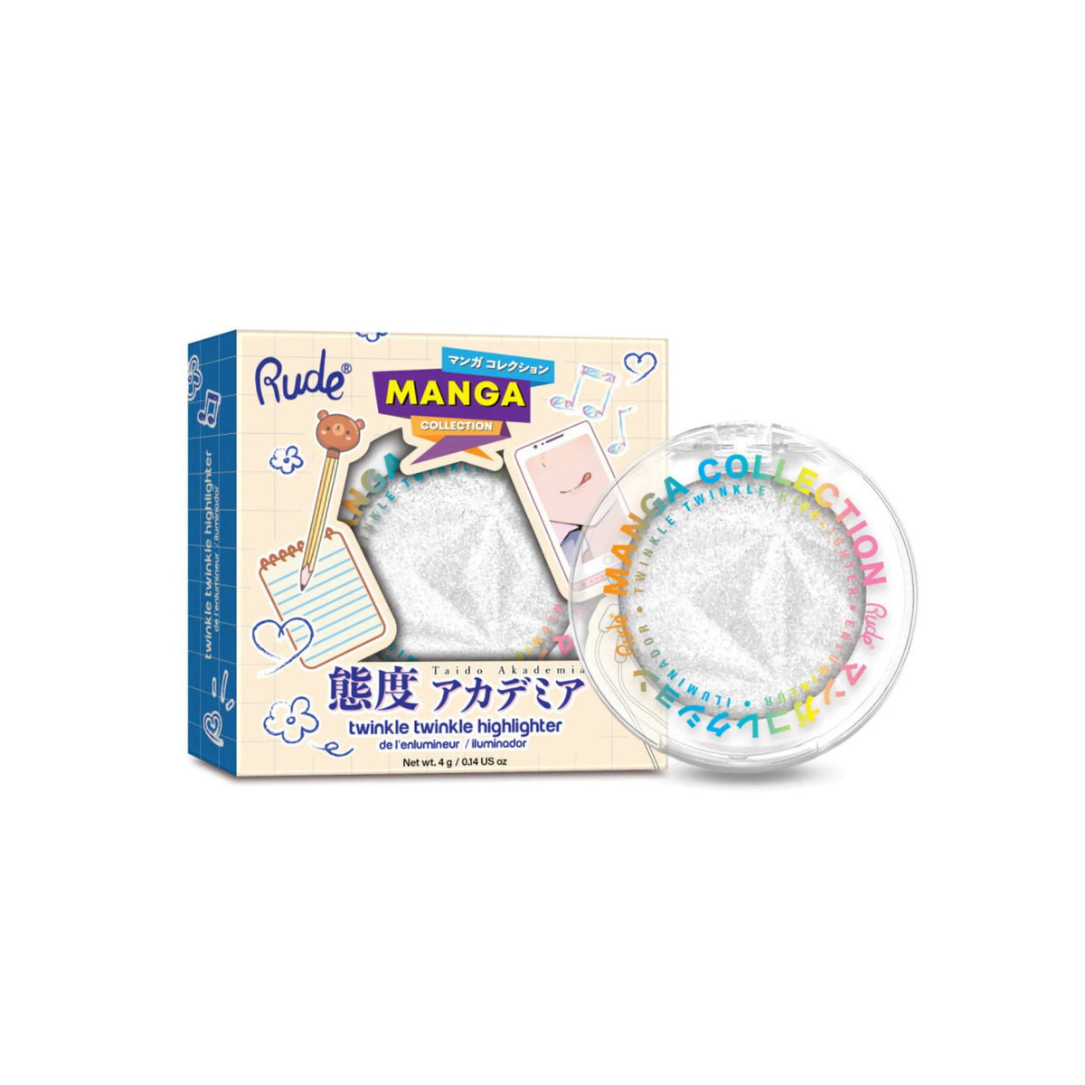 Rude Cosmetics, Twinkle Twinkle, Belyst, Highlighterpalett, Kirei-Sama's Playlist, 4 g