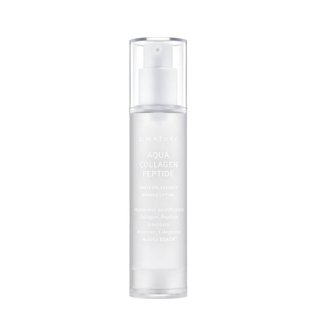 S.Nature, Aqua Collagen Peptide Triple Gel, Återfuktande, Dagligen, Essens lotion, För ansiktet, 50 ml