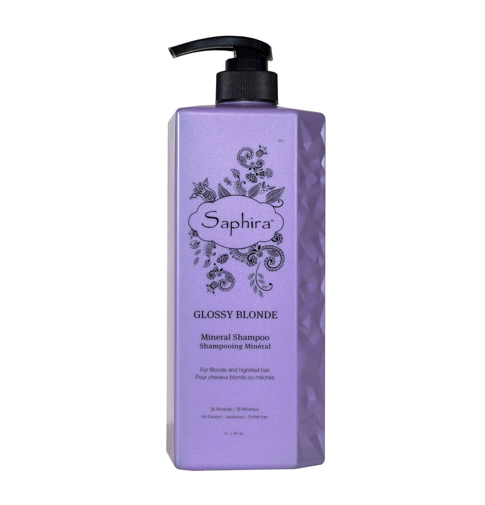 Saphira, Glossy Blonde, Rik på mineraler, Hårfärgschampo, För blont hår,  Blonde, 1000 ml