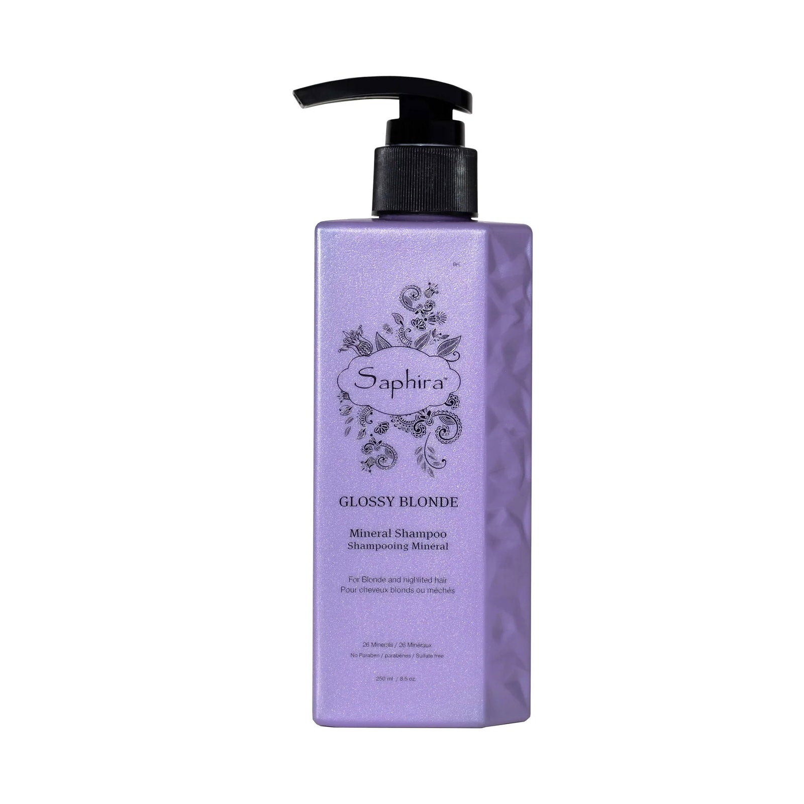 Saphira, Glossy Blonde, Rik på mineraler, Hårfärgschampo, För blont hår,  Blonde, 250 ml