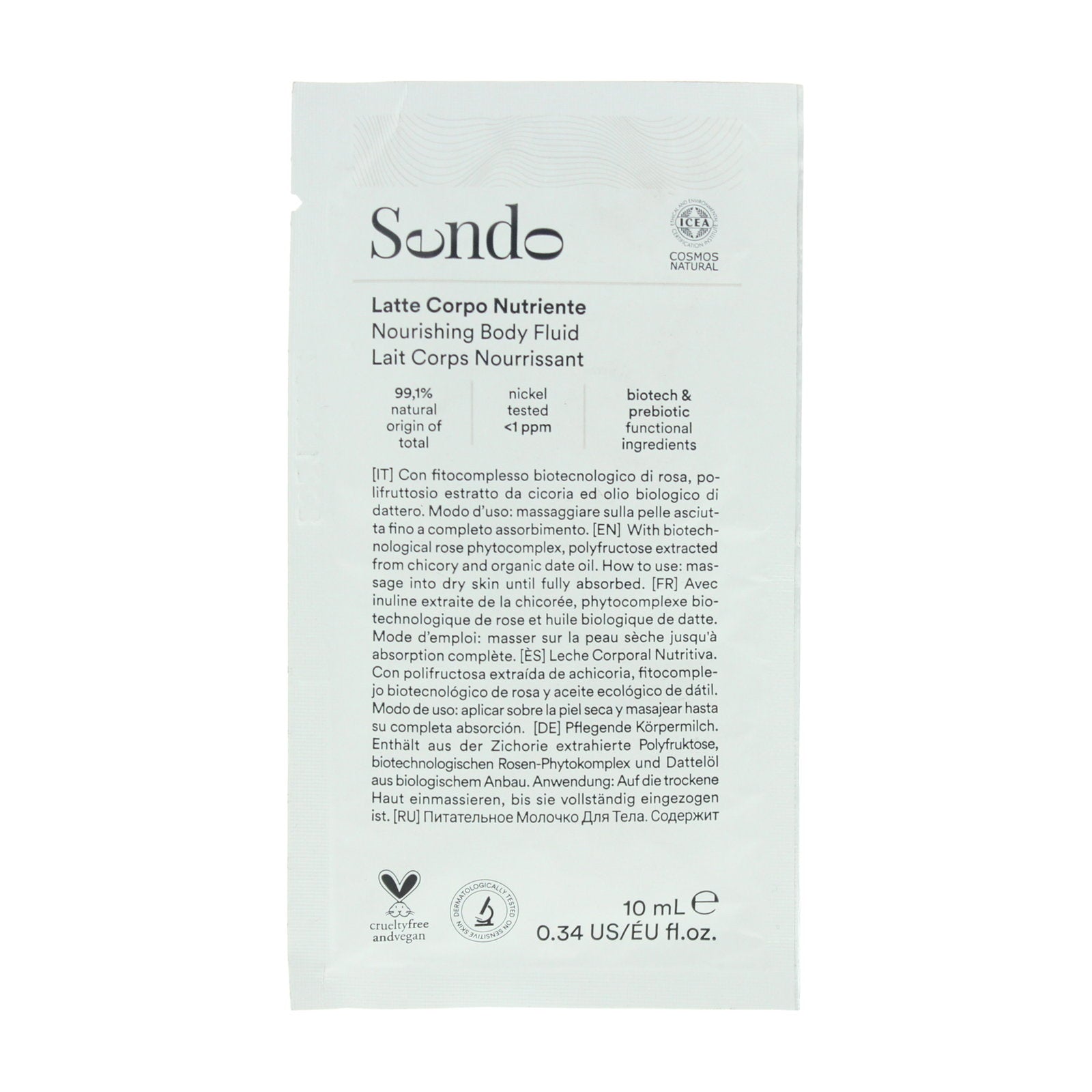 Sendo, Sendo, Närande, Kroppsmjölk, 10 ml