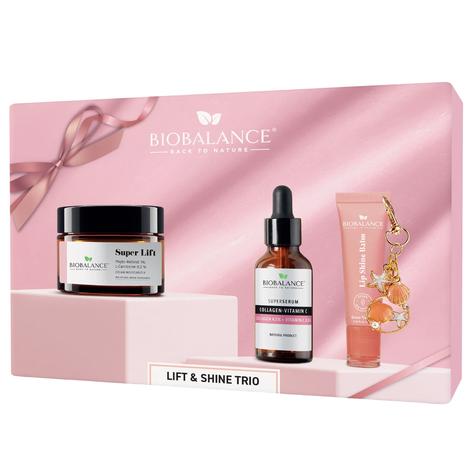 Set Bio Balance: Super Lift, Lifting & Anti-Wrinkle, Day & Night, Cream, For Face, 50 ml + Collagen-Vitamin C, Firming & Brightening, Day & Night, Serum, For Face, 30 ml + Coco Vanilla, Hydrating & Volumizing, Lip Balm, 10 ml