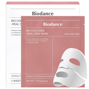 Set, Biodance, Collagen, Porminimering, Ansiktsmask, För ansiktet, 4 st, 34 g