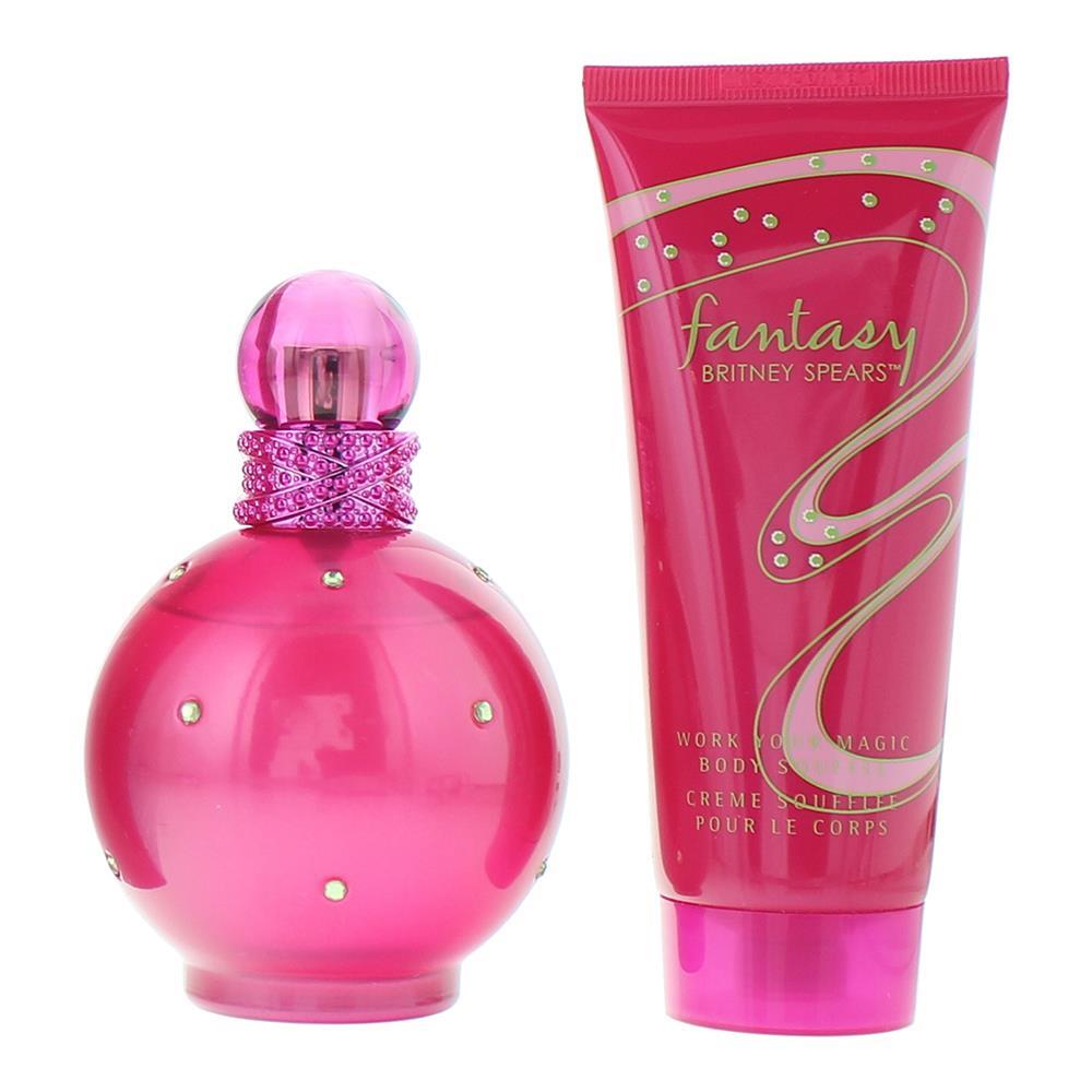 Set Britney Spears: Fantasy, Eau De Parfum, For Women, 100 ml + Fantasy, Hydrating, Body Souffle, 100 ml