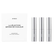 Set Byredo: Colour Stick, Multifunctional, Eyeshadow Stick, Dravite, 3.5 g + Colour Stick, Multifunctional, Eyeshadow Stick, Vienna, 3.5 g + Colour Stick, Multifunctional, Eyeshadow Stick, 580, Ultramagnetic, 3.5 g + Byredo, GWP Textile Pouch