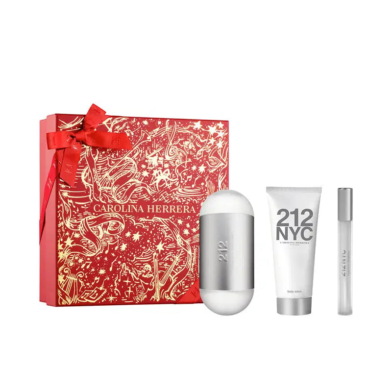 Set Carolina Herrera: 212, Eau De Toilette, For Women, 100 ml + 212, Eau De Toilette, For Women, 10 ml + 212, Moisturising, Body Lotion, 100 ml