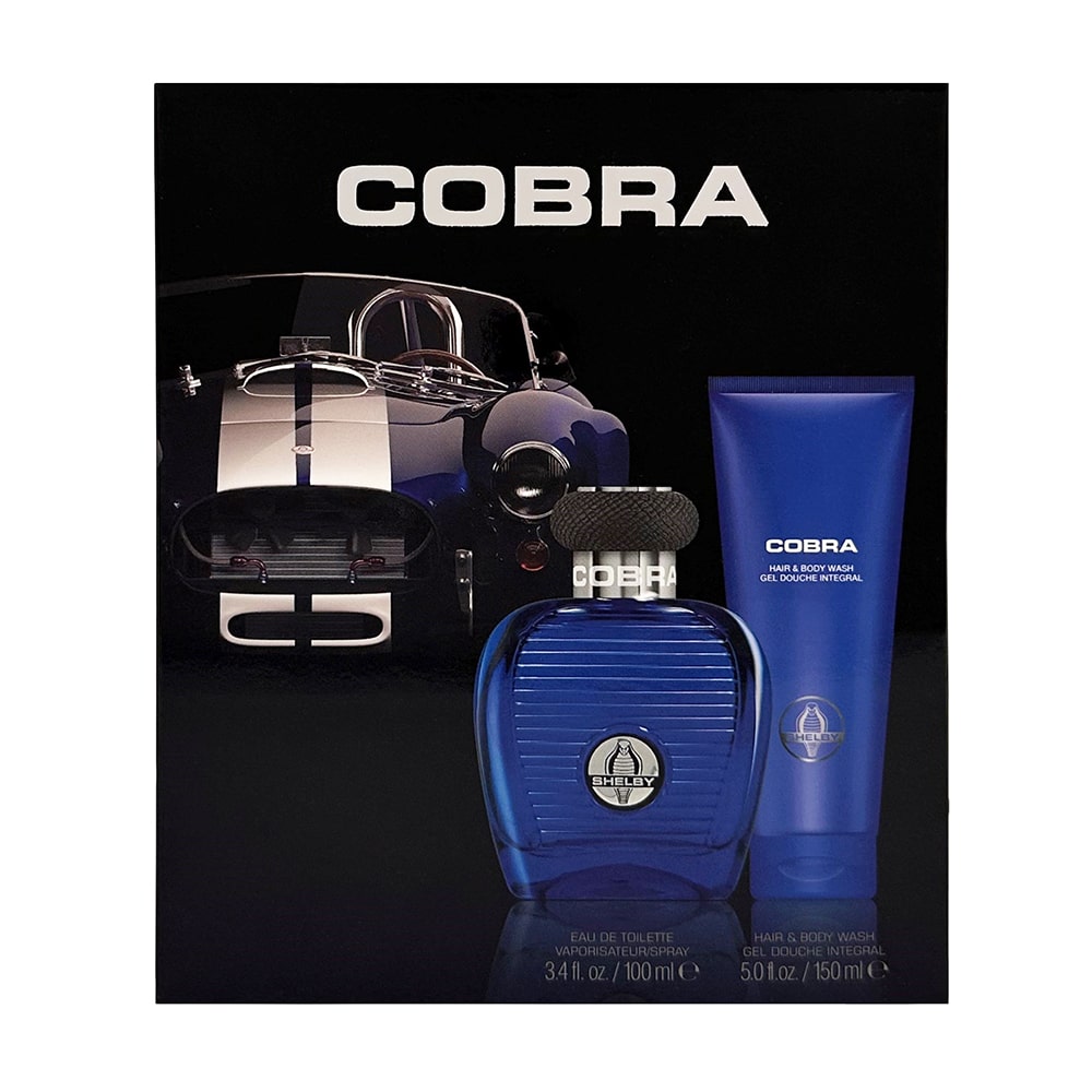 Set Carroll Shelby: Blue Cobra, Eau De Toilette, For Men, 100 ml + Blue Cobra, Shower Gel & Shampoo 2-In-1, 150 ml