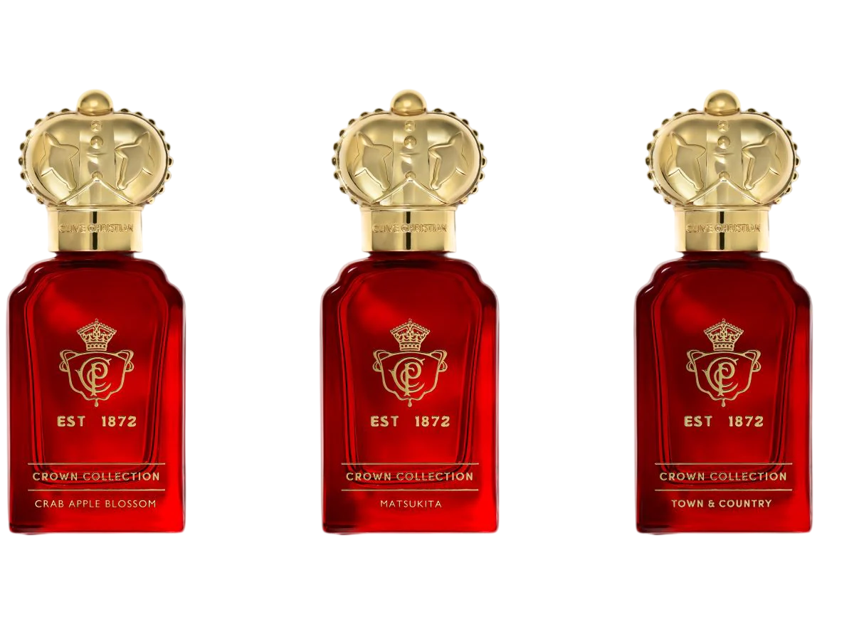 Set Clive Christian: Crown Collection-Town & Country, Eau De Parfum, Unisex, 10 ml + Crown Collection Matsukita, Eau De Parfum, Unisex, 10 ml + Crown Collection Crab Apple Blossom, Eau De Parfum, Unisex, 10 ml