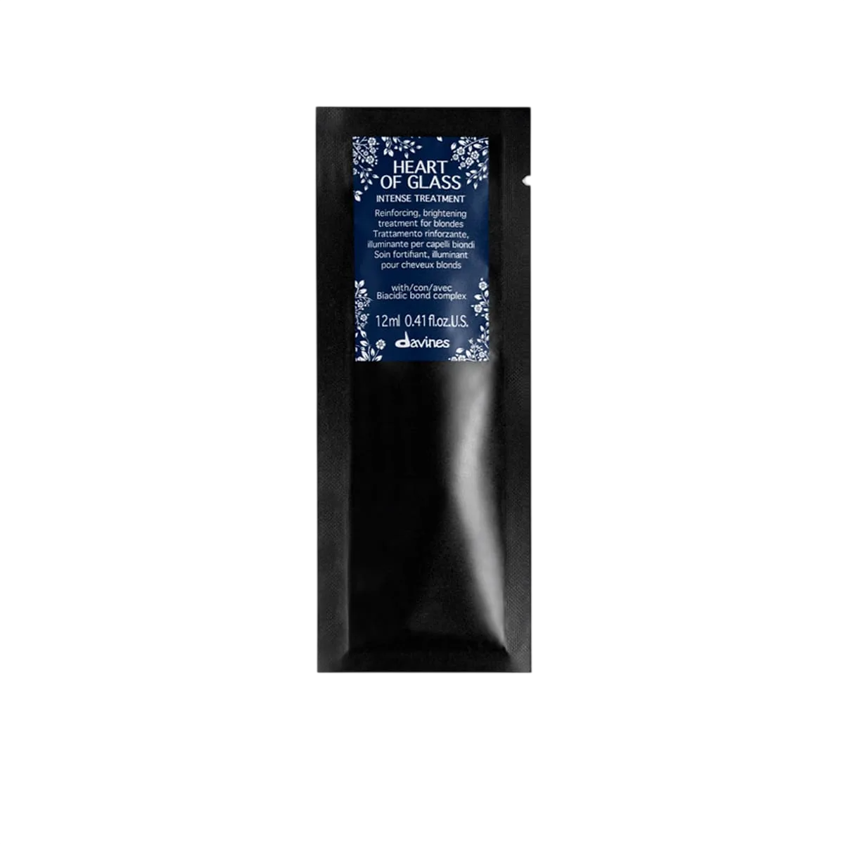 Set, Davines, Heart of Glass Intense, Hårbehandlingskräm mask, Uppklarning, 12 st, 12 ml
