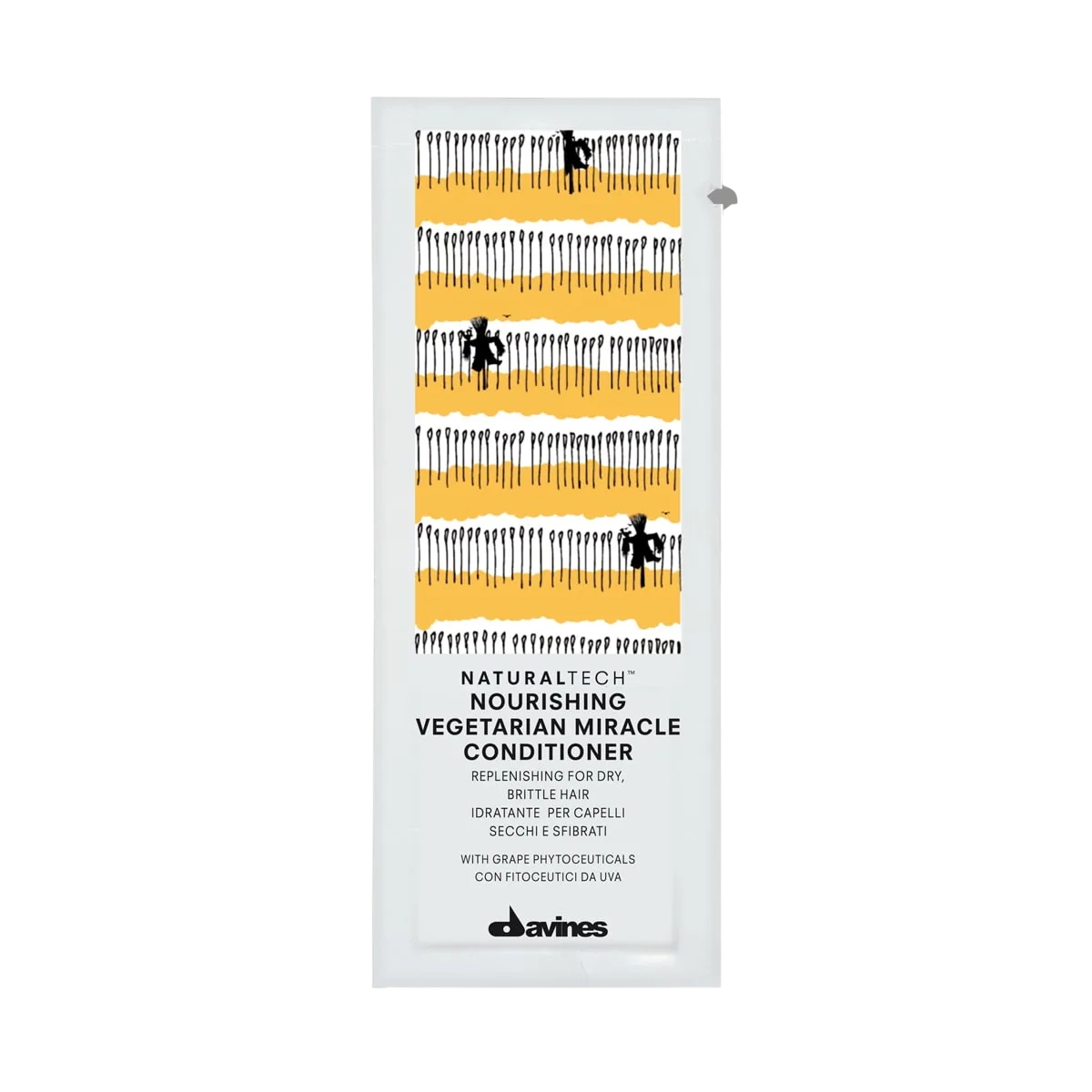 Set, Davines, NaturalTech Nourishing Vegetarian Miracle, Hårbalsam, Återfuktande, 12 st, 12 ml
