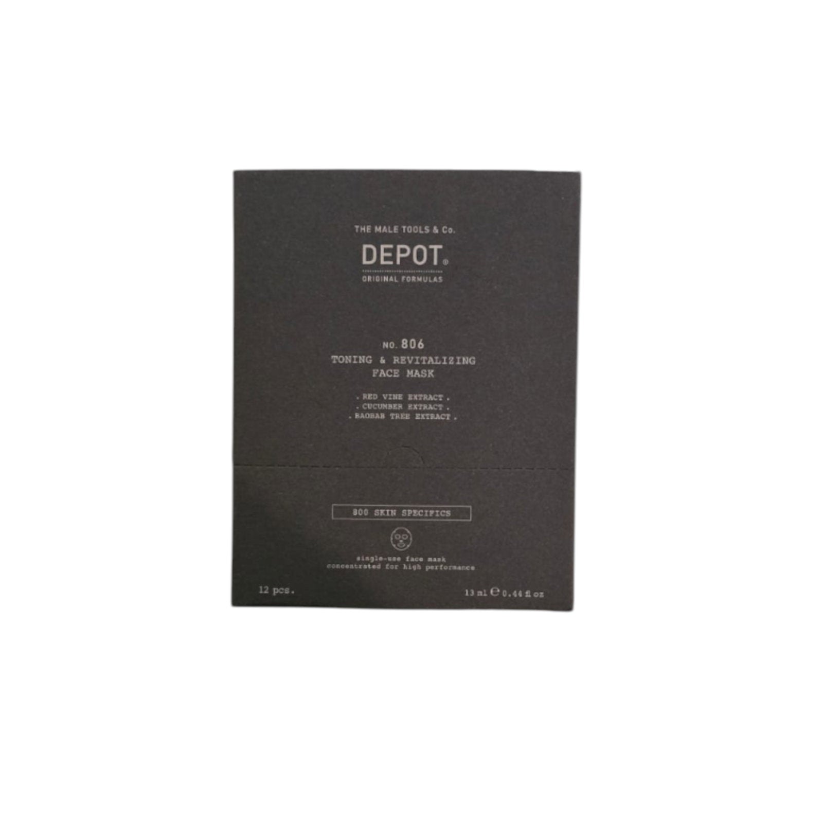 Set, Depot, 800 Skin Specifics nr 806, Hyaluronsyra, Toner och revitaliserande, Ansiktsmask, För ansiktet, Dag, 12 st, 13 ml