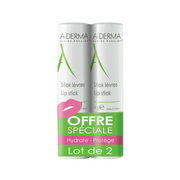 Duo Set, A-Derma, A-Derma, Hydrerar, Läppbalsam behandling, 2 st, 4 ml