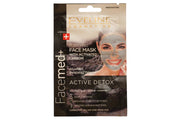 Duo Set, Eveline Cosmetics, Facemed+ Active Detox, Carbon, Avgiftande, Lermask, 2 st, 10 ml