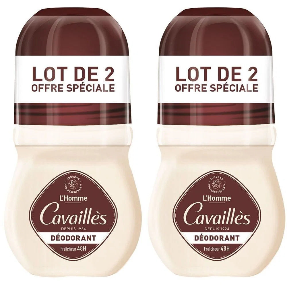 Duo Set, Roge Cavailles, L'Homme, 48h Protection, Deodorant roll-on, För män, 2 st, 50 ml