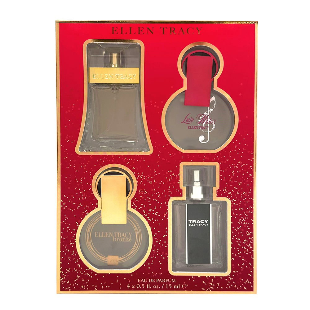 Set Ellen Tracy: Classic, Eau De Parfum, For Women, 15 ml + Tracy, Eau De Parfum, For Women, 15 ml + Bronze, Eau De Parfum, For Women, 15 ml + Love Notes, Eau De Parfum, For Women, 15 ml