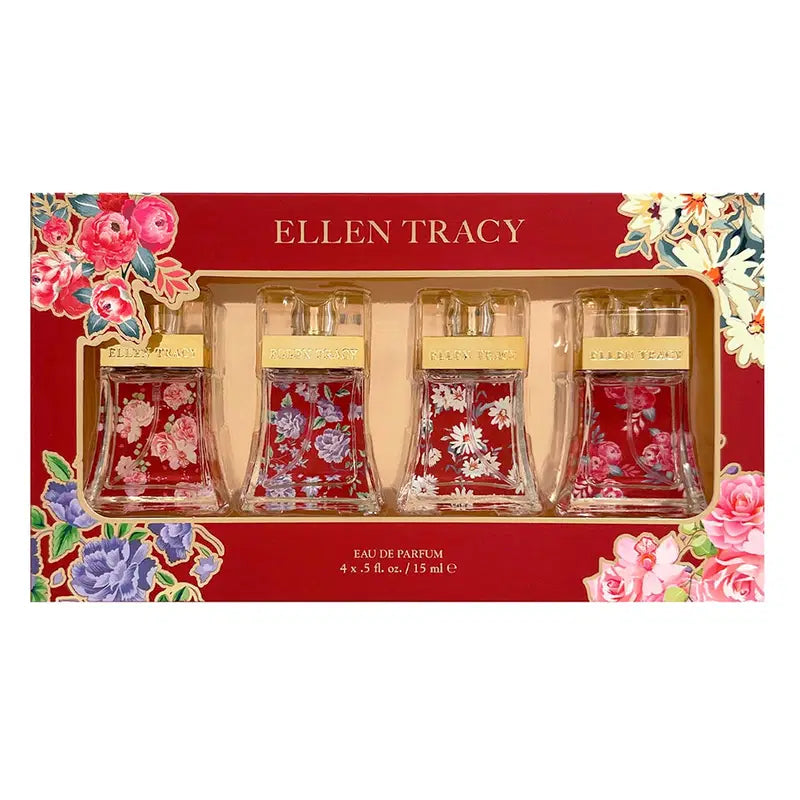 Set Ellen Tracy: Sensational, Eau De Parfum, For Women, 15 ml + Brilliant, Eau De Parfum, For Women, 15 ml + Dazzling, Eau De Parfum, For Women, 15 ml + Dynamic, Eau De Parfum, For Women, 15 ml