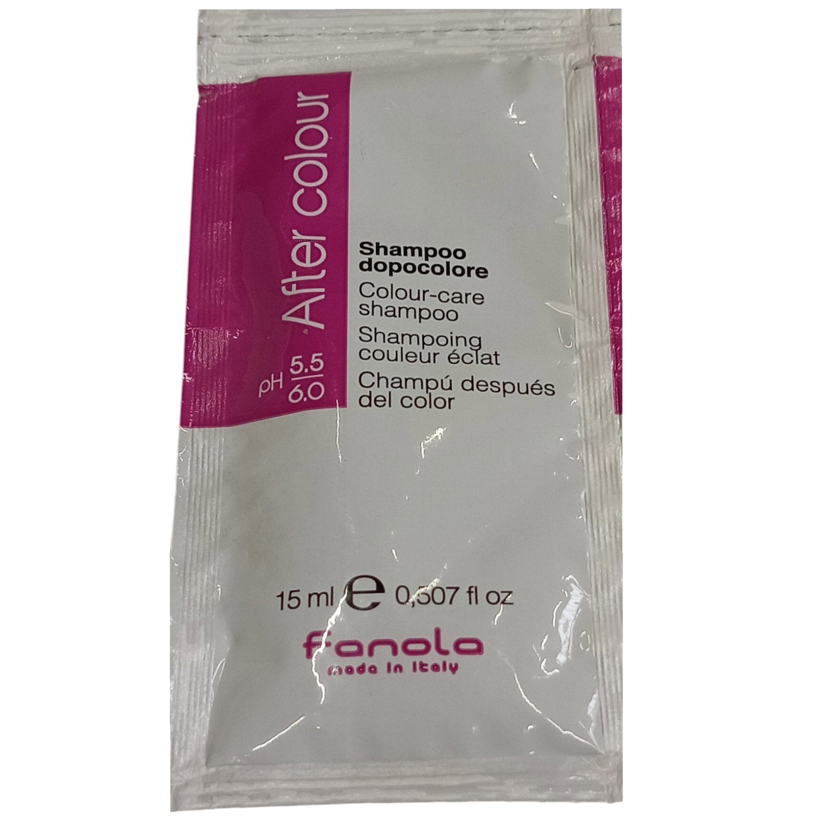 Set Fanola: After Color, hårbehandlingsmask, för färgskydd, 15 ml + After Color, hårschampo, för färgskydd, 15 ml