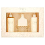 Set Fcuk: Friction, Eau De Parfum, For Women, 100 ml + Friction, Hydrates, Body Lotion, 250 ml + Friction, Scented Spray, For Women, 250 ml