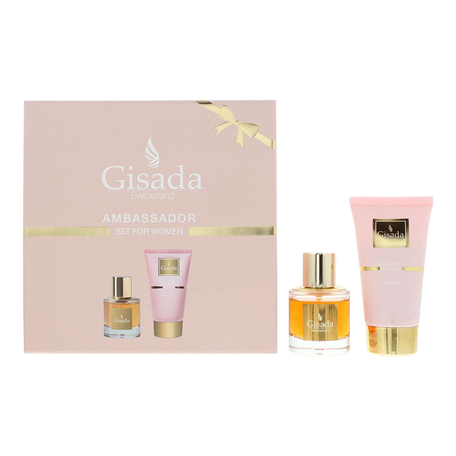 Set Gisada: Ambassadora, Eau De Parfum, For Women, 50 ml + Ambassador, Cleansing, Shower Gel, All Over Body, All Skin Types, 100 ml