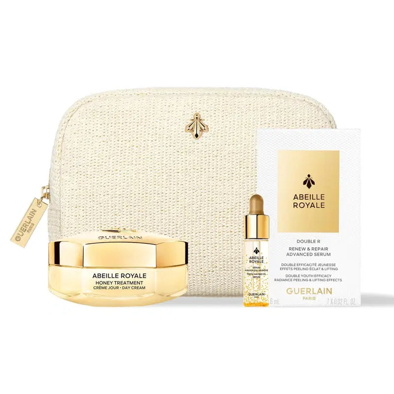 Set Guerlain: Abeille Royale, Honey, Age-Defying, Day, Cream, For Face, 50 ml + Abeille Royale, Replumping, Oil, For Face & Neck, 5 ml + Abeille Royale Double R, Anti-Ageing, Day & Night, Serum, For Face & Neck, 0.6 ml