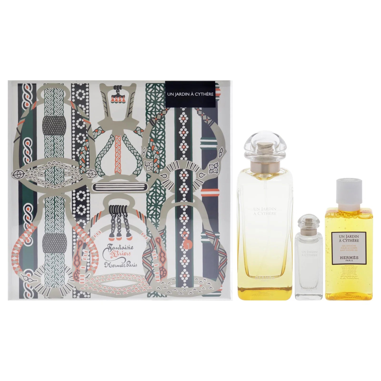 Set Hermes: Un Jardin A Cythere, Eau De Toilette, For Women, 85 ml + Un Jardin A Cythere, Eau De Toilette, For Women, 7.5 ml + Un Jardin A Cythere, Shower Gel, For All Skin Types, 80 ml