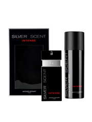 Set Jacques Bogart: Silver Scent Intense, Eau De Toilette, For Men, 100 ml + Silver Scent Intense, Scented Spray, For Men, 200 ml