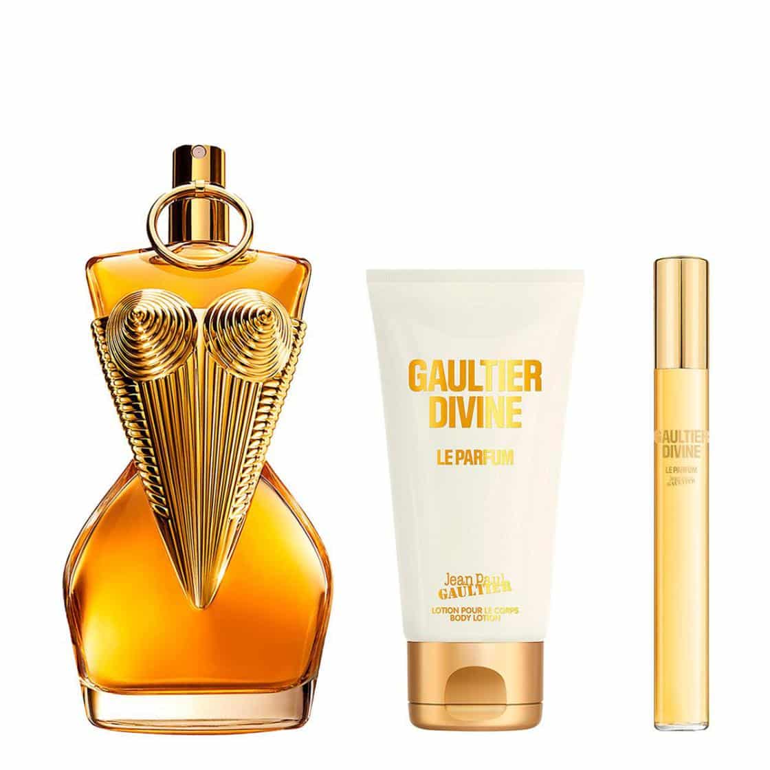 Set Jean Paul Gaultier: Divine Le Parfum, Eau De Parfum, For Women, 100 ml + Divine Le Parfum, Eau De Parfum, For Women, 10 ml + Divine Le Parfum, Daily, Body Lotion, Body, 75 ml
