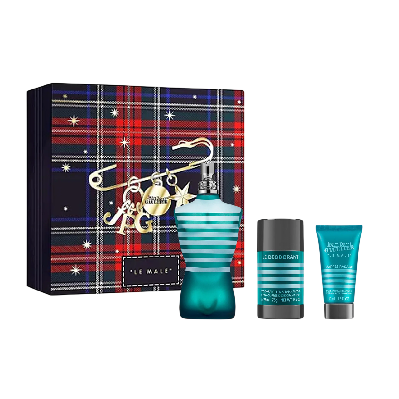 Set Jean Paul Gaultier: Le Male, Eau De Toilette, For Men, 125 ml + Le Male, Deodorant Stick, For Men, 75 ml + Le Male, Moisturising, After-Shave Balm, 75 ml