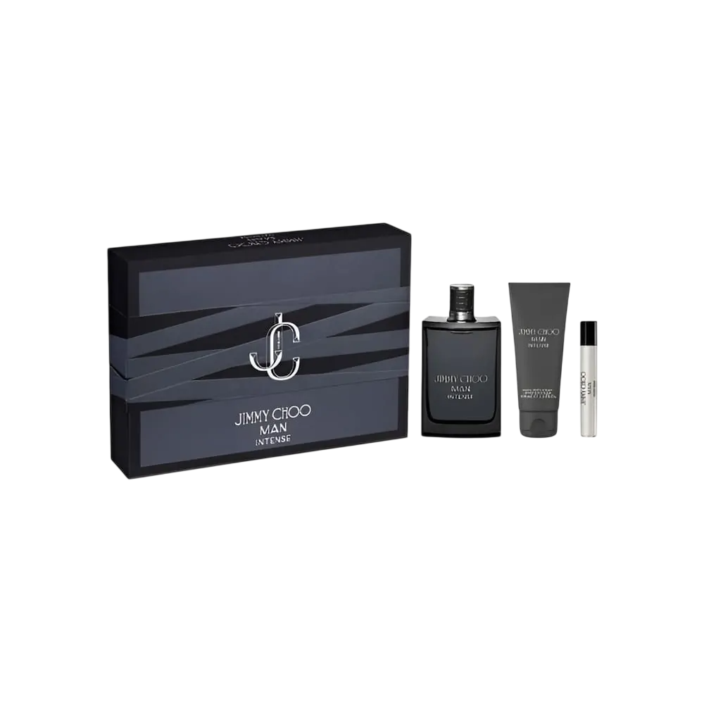 Set Jimmy Choo: Man Intense, Eau De Toilette, For Men, 100 ml + Man Intense, Eau De Toilette, For Men, 7.5 ml + Man Intense, Shower Gel, 100 ml