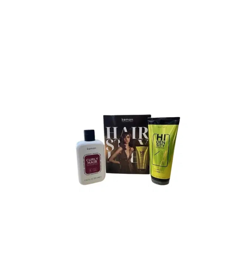 Set Kemon: Curly Hair, Hair Shampoo, Defining, 250 ml + Hi Density Control, Hair Styling Cream, 200 ml
