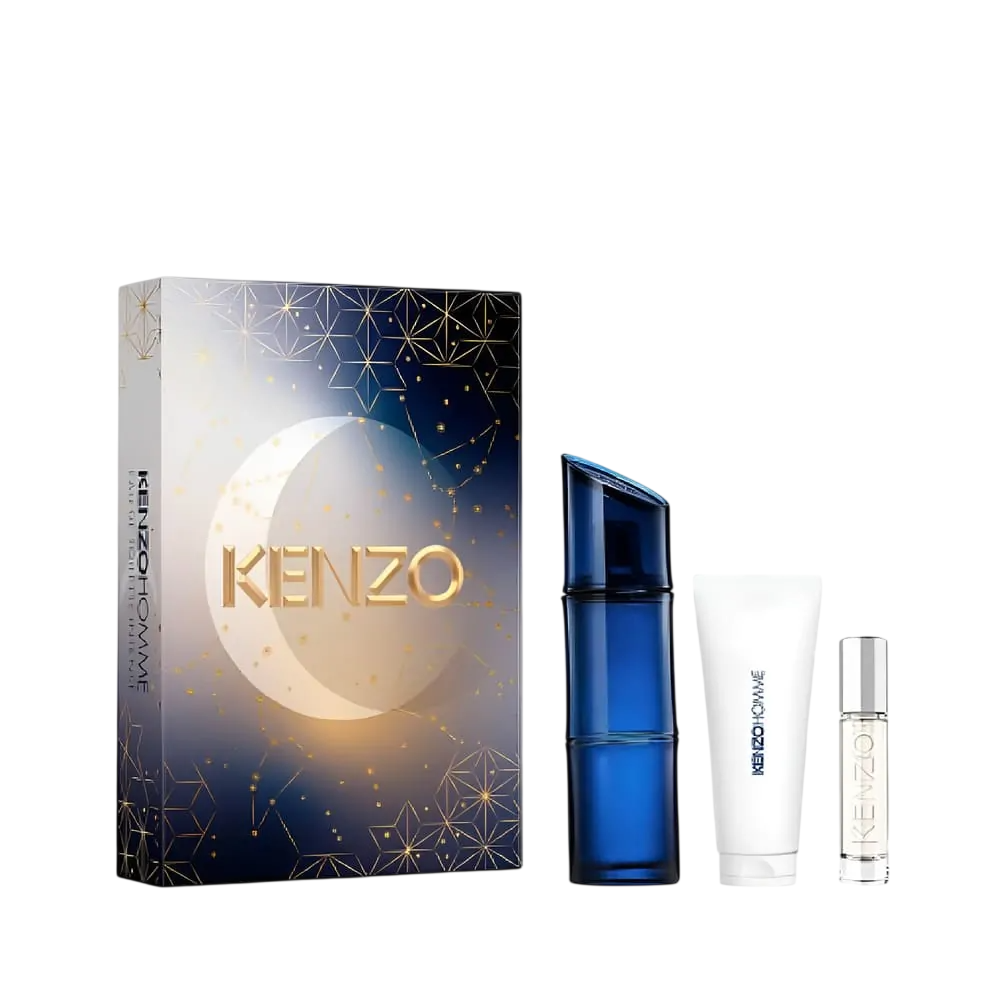 Set Kenzo: Homme Intense, Eau De Toilette, For Men, 60 ml + Homme Intense, Eau De Toilette, For Men, 10 ml + Homme Intense, Shower Gel, 75 ml