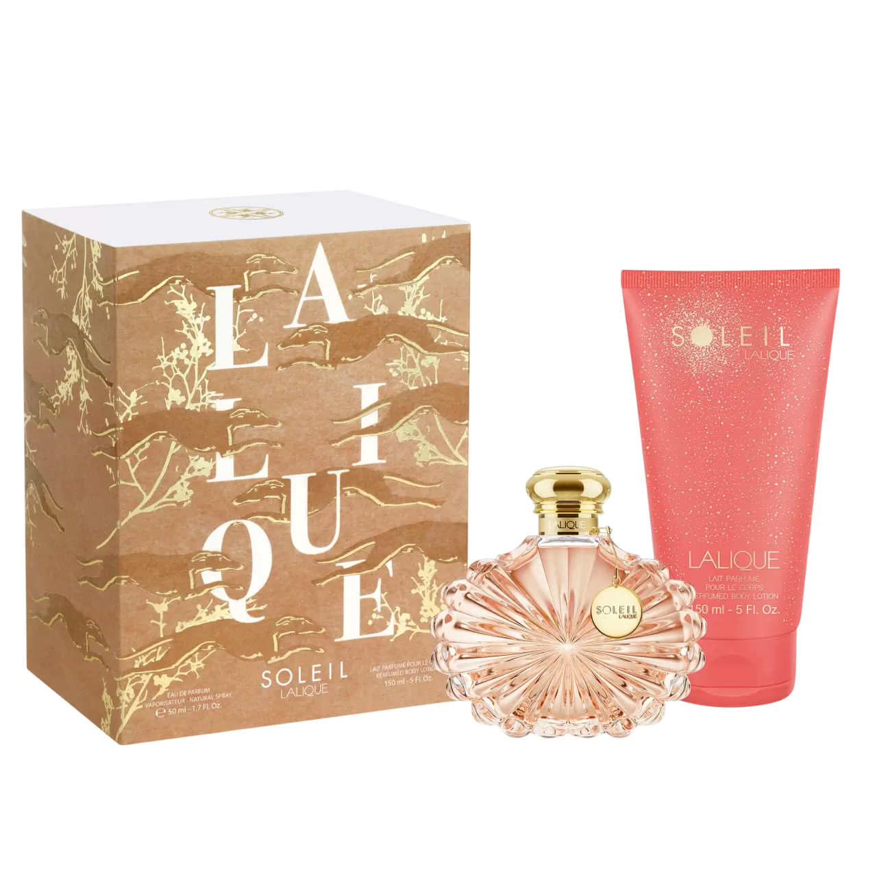 Set Lalique: Soleil, Eau De Parfum, For Women, 50 ml + Soleil, Hydrating, Body Lotion, 150 ml