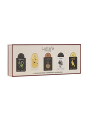 Set Lattafa: Affection, Eau De Parfum, Unisex, 20 ml + Tharwah Gold, Eau De Parfum, Unisex, 20 ml + Watch1505, Eau De Parfum, Unisex, 20 ml + Breeze, Eau De Parfum, Unisex, 20 ml + Shaheen Gold, Eau De Parfum, Unisex, 20 ml