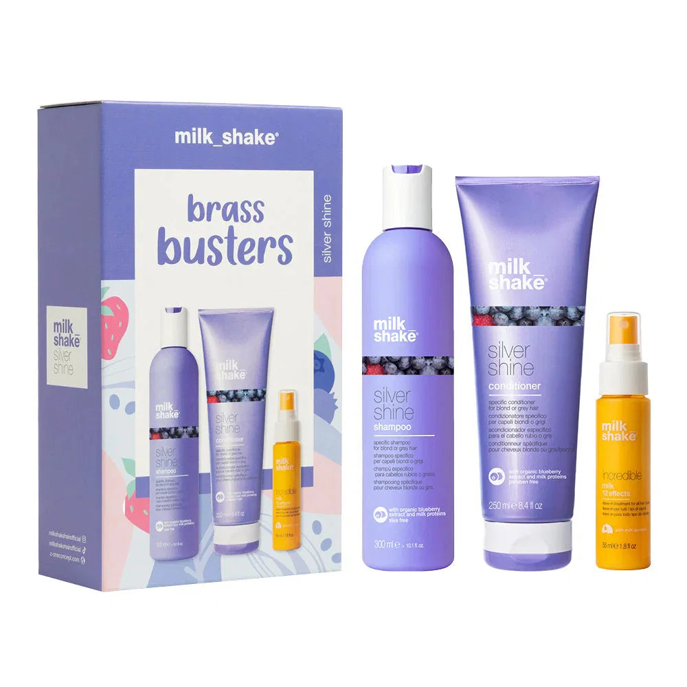 Set Milk Shake: Silver Shine, Hair Shampoo, 300 ml + Silver Shine, Hair Conditioner, 250 ml + Incredible, Hair Oil Treatment, Protects, 50 ml