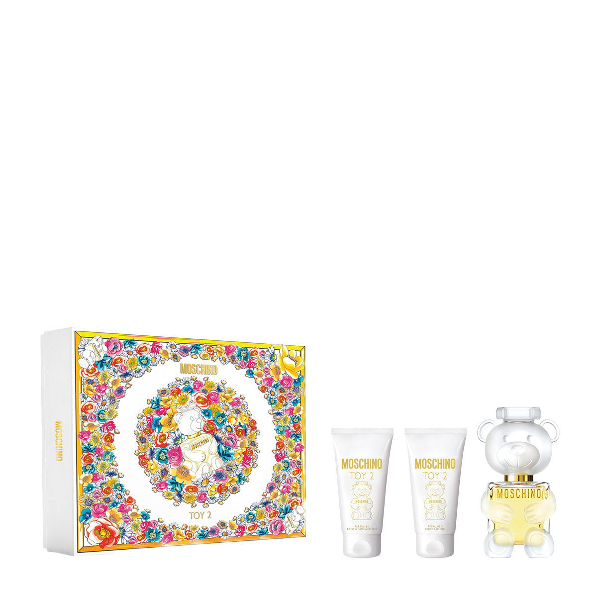 Set Moschino: Toy 2, Eau De Parfum, For Women, 50 ml + Toy 2, Shower Gel, For All Skin Types, 50 ml + Toy 2, Hydrating, Body Lotion, 50 ml