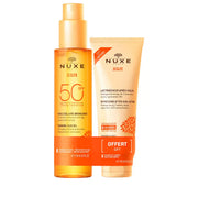 Nuxe-set: Sol, Anti-age, Brun-utan-sol-olja, SPF 50, 150 ml + Sol, Uppfräschande, After-sun-lotion, 100 ml