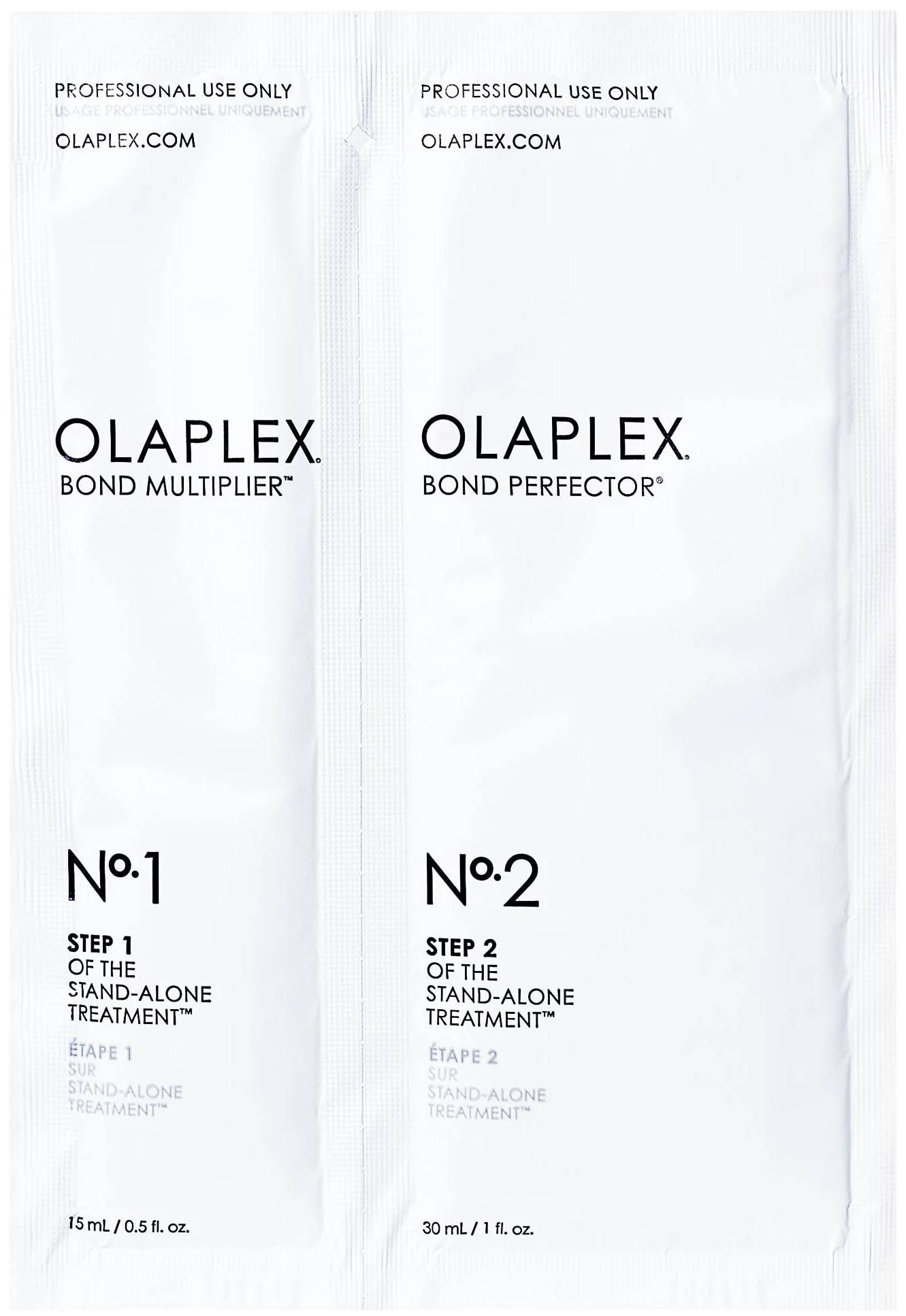 Stand Alone Set Olaplex: No.1 Bond Multiplier, Hair Lotion Treatment, Bond Repair, 15 ml + No.2 Bond Perfector, Hair Cream Treatment, 30 ml