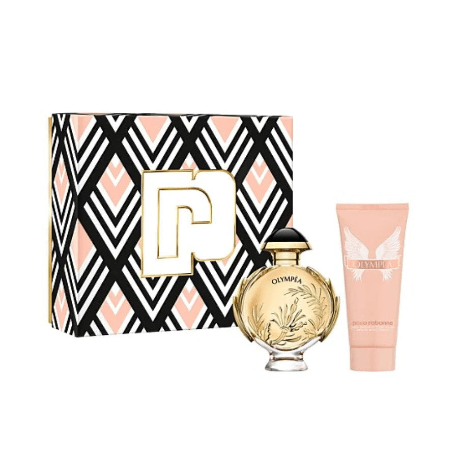 Set Paco Rabanne: Olympea Solar, Eau De Parfum, For Women, 80 ml + Olympea Solar, Hydrating, Body Lotion, 100 ml