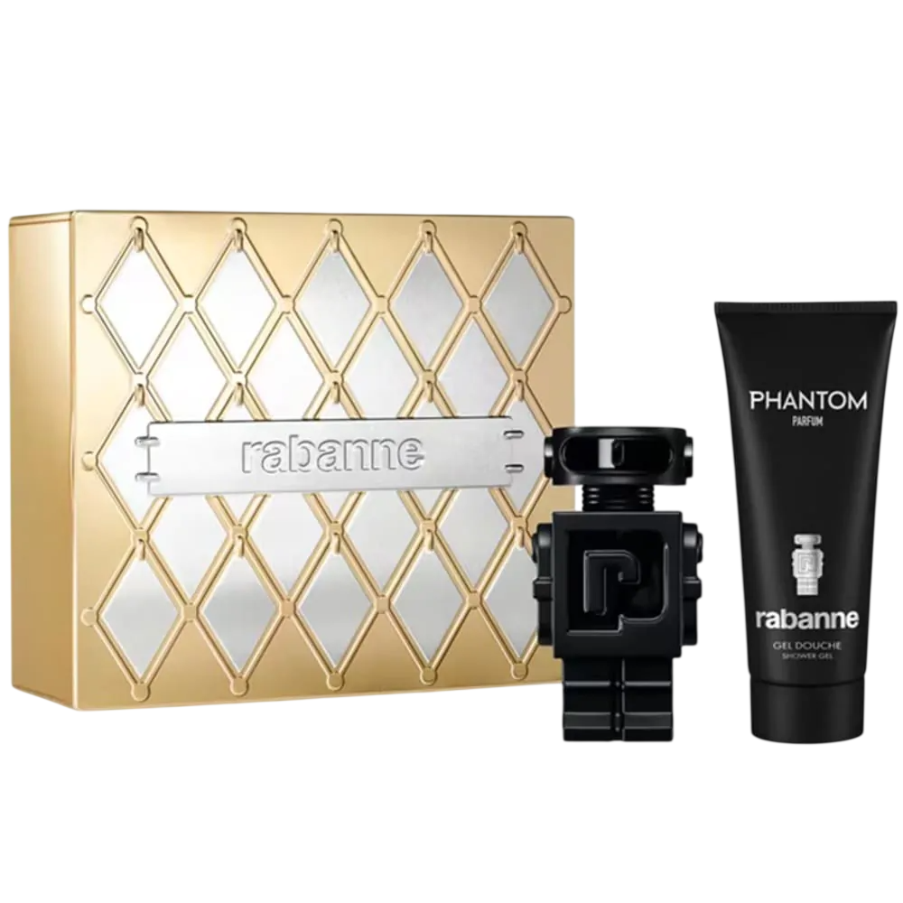 Set Paco Rabanne: Phantom, Parfum, For Men, 50 ml + Phantom, Hydrating, Shower Gel, Body, All Skin Types, 100 ml